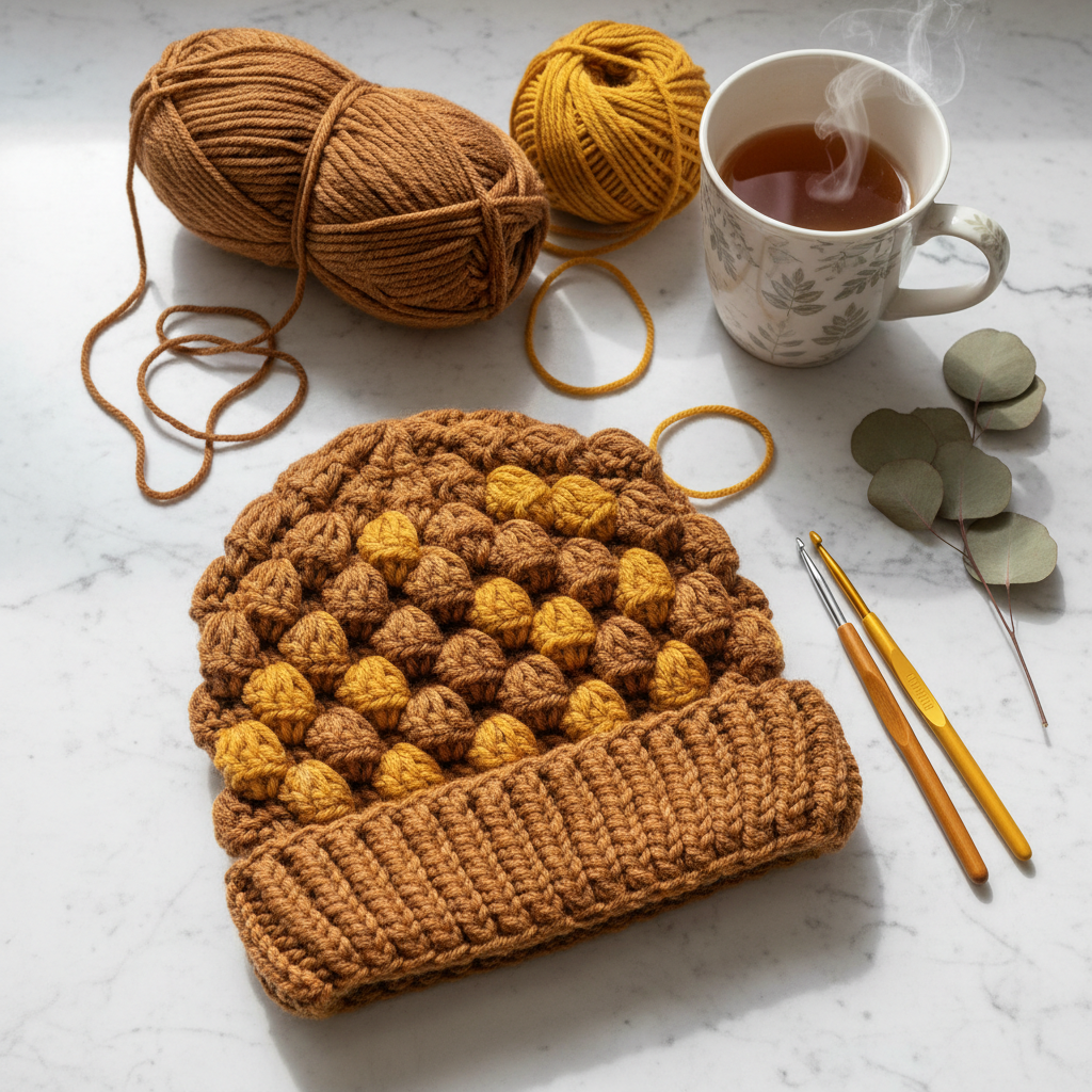 Caramel Mustard Beanie