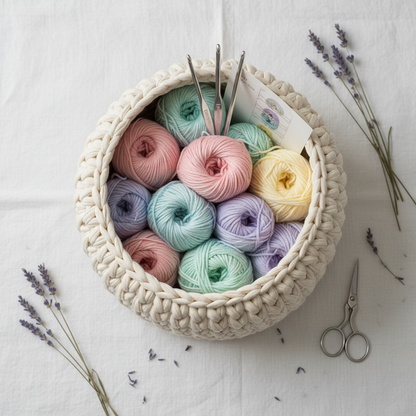 Crocheted Basket Aerial