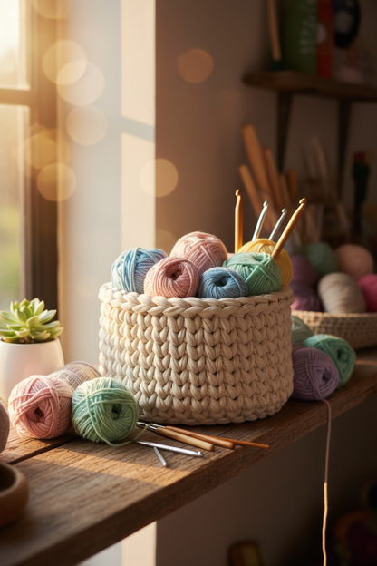 Crocheted Basket Lifestyle