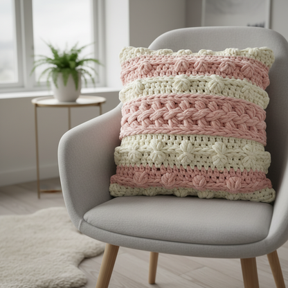 Elegant Crochet Cushion Pillow