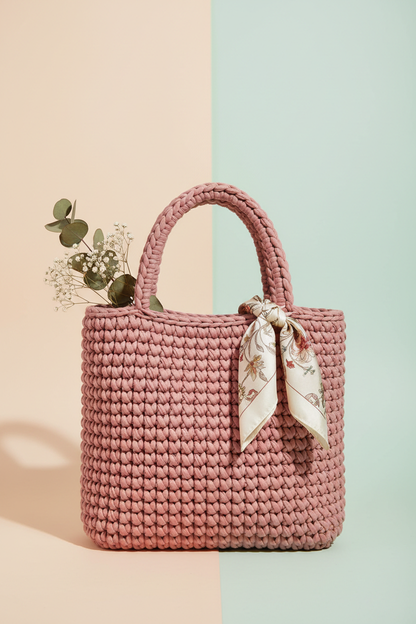 Elegant Crochet Tote Bag